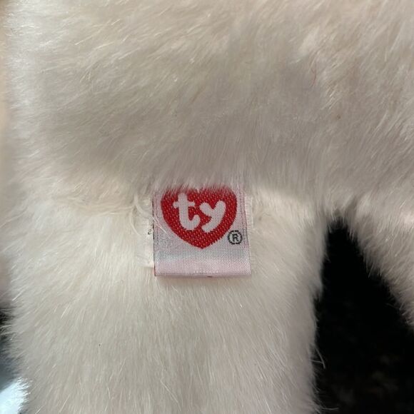 Ty Beanie Baby *Buddy '2001 "DIVINE" Angel White Bear Gold Tinsel Wings … - Picture 8 of 9